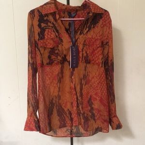 NWT ~ Beautiful Hale Bob snake print blouse